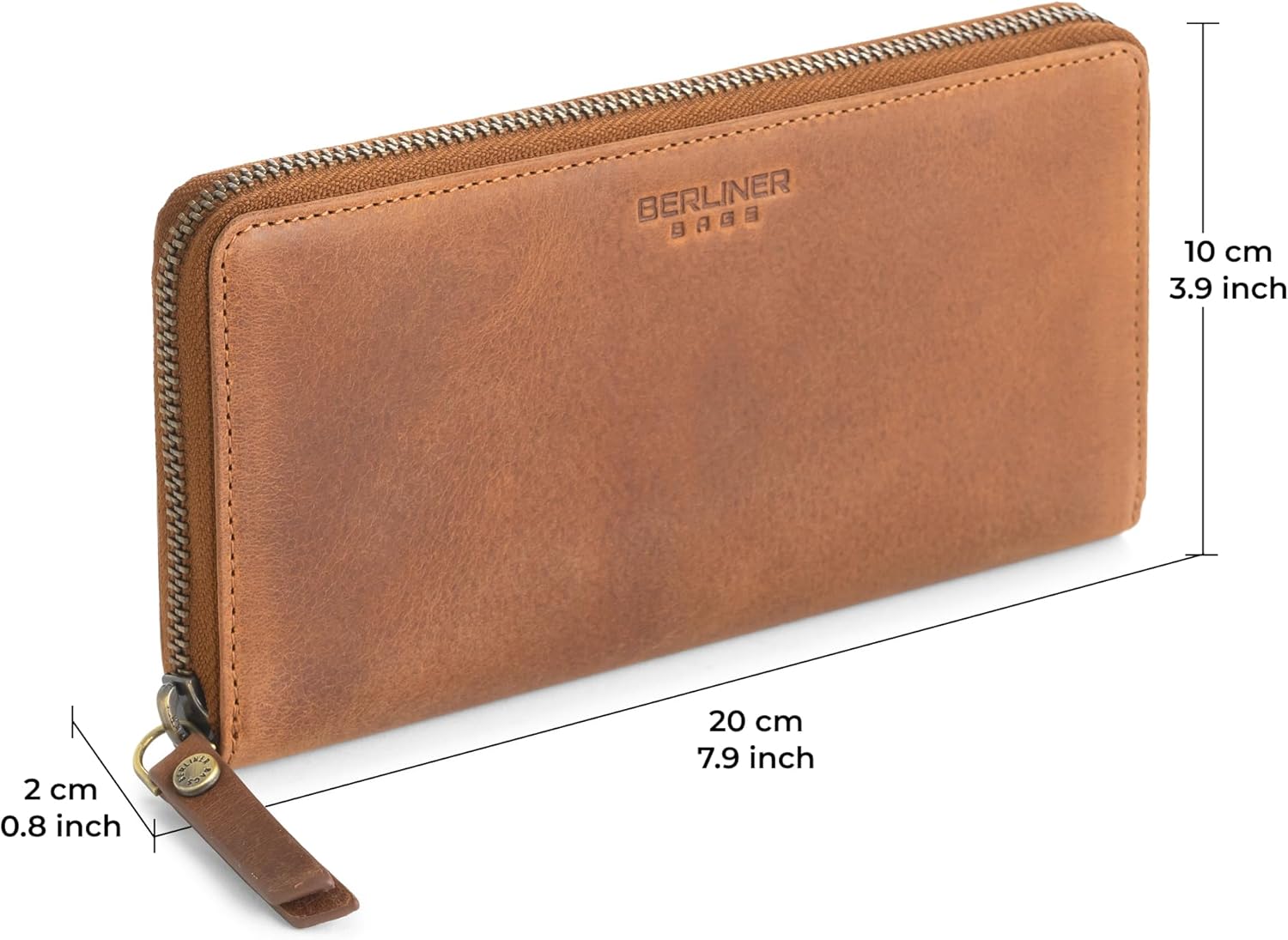 Thumbnail 6 de Berliner Bags Margo Grand Portefeuille en cuir avec protection RFID (Marron) – grand format