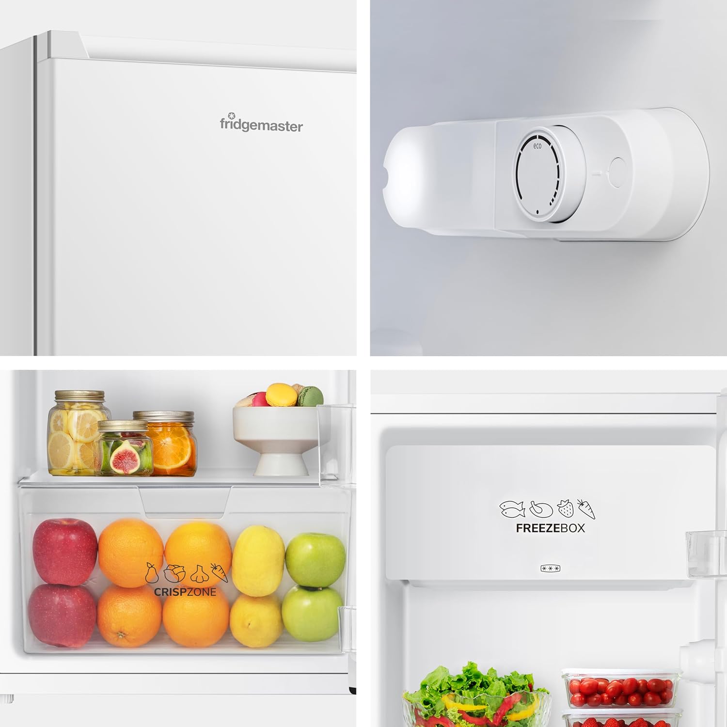 Thumbnail 3 de Fridgemaster MUR4894E 82L under counter fridge with LED lighting, adjustable temperature and reversible door