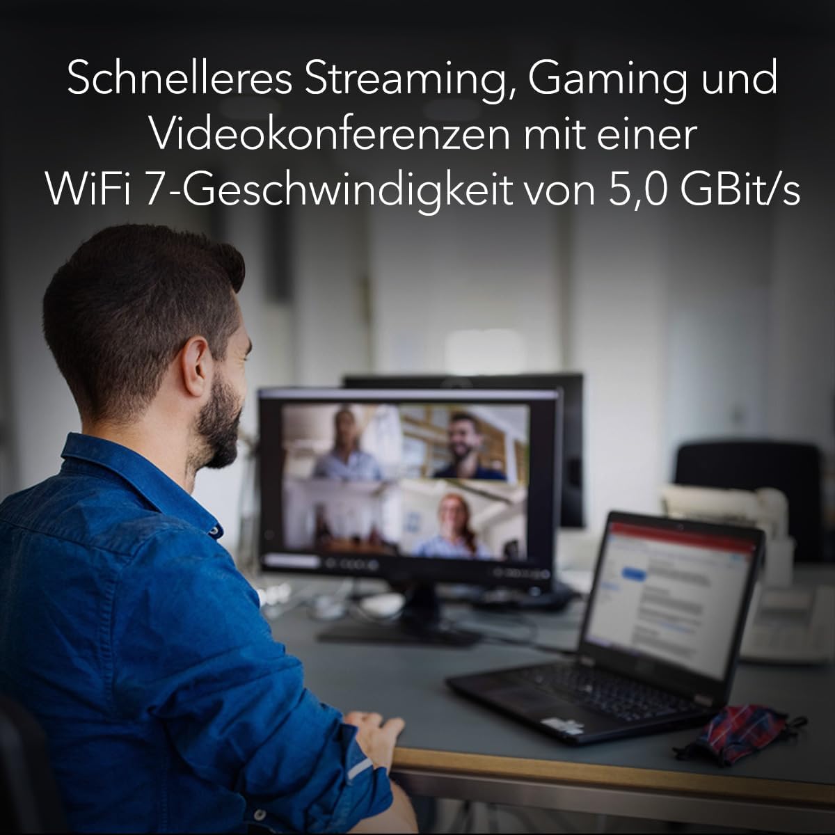 Thumbnail 3 de NETGEAR Nighthawk WiFi 7 USB 3.0-Adapter A8500 (BE5000) für Windows-PCs – Tri-Band mit bis zu 5 Gbit/s