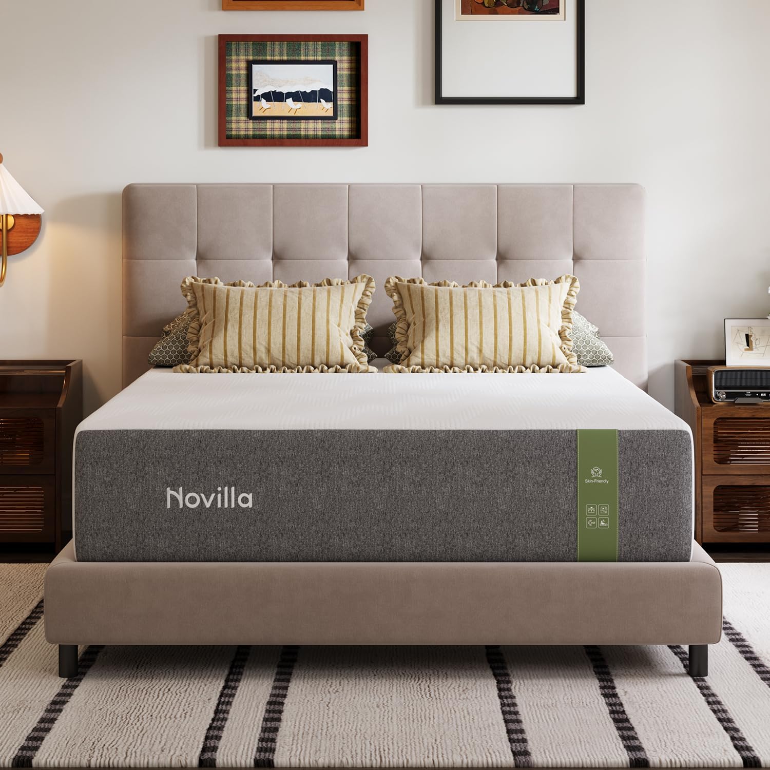 Detalle de Novilla NAMM12QWV53 12-Inch Queen Memory Foam Mattress in a Box