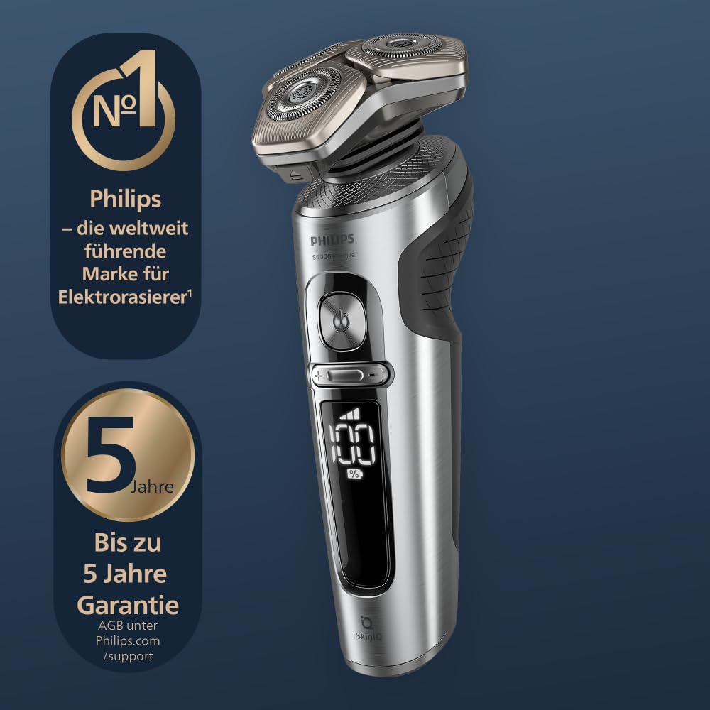 Thumbnail 6 de PHILIPS Rasierer S9000 Prestige SP9885/35 – Elektrischer Nass- und Trockenrasierer mit SkinIQ-Technologie