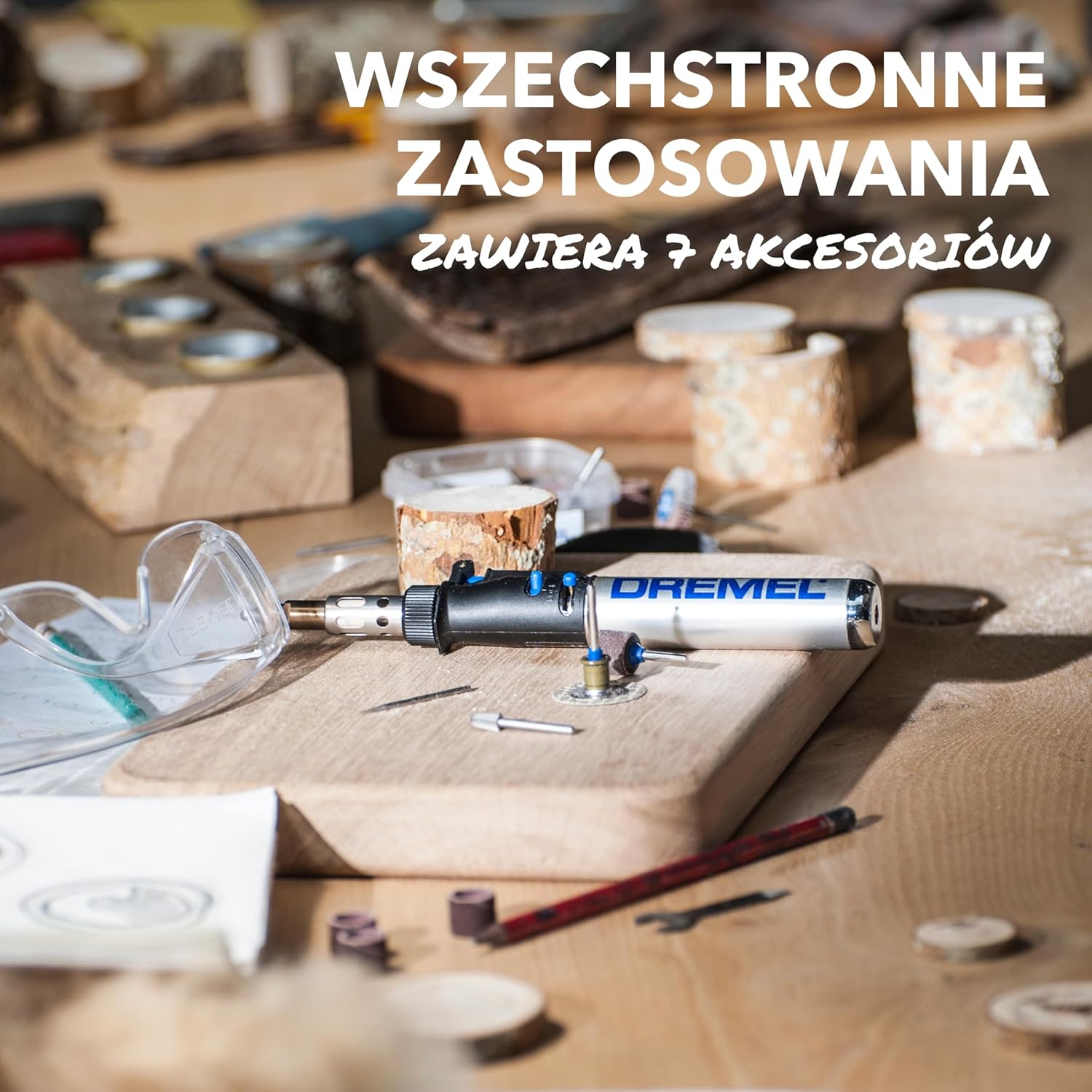 Detalle 1 de Dremel Versatip 2000 F0132000KF – lutownica gazowa 35 W z 7 końcówkami