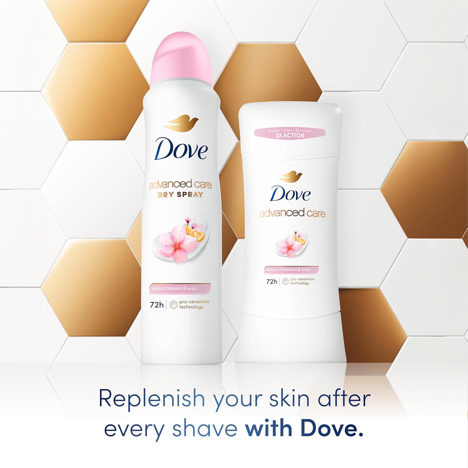 Detalle de Dove Advanced Care Sakura Blossom & Yuzu 3-Pack