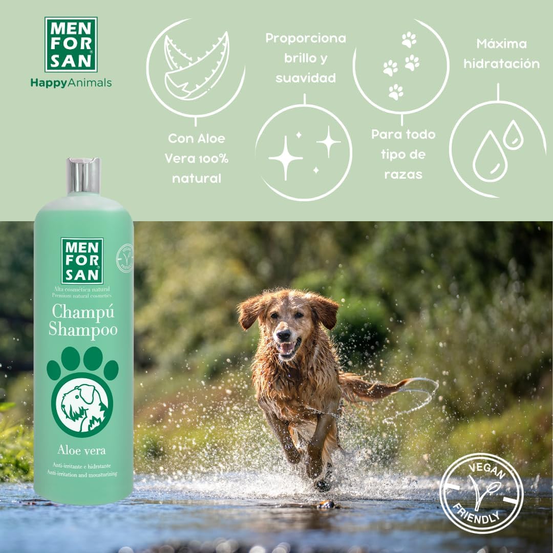 Detalle de Menforsan Aloe Vera Hundeshampoo – 1000 ml
