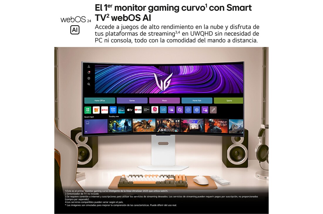 Detalle 2 de LG UltraGear 39GX90SA-W monitor gaming 39" UWQHD 240 Hz