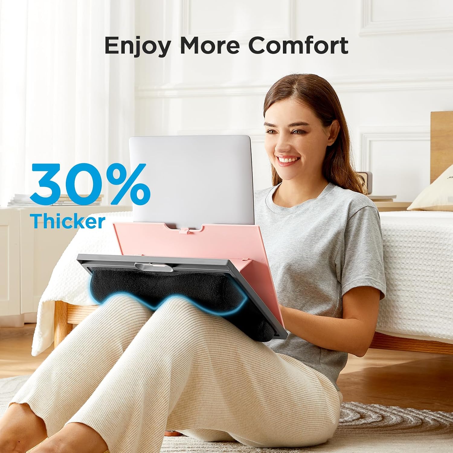 Thumbnail 2 de HUANUO HNLD2P Lap Desk, 8 Adjustable Angles, Pink, Fits Up to 15.6-Inch Laptops