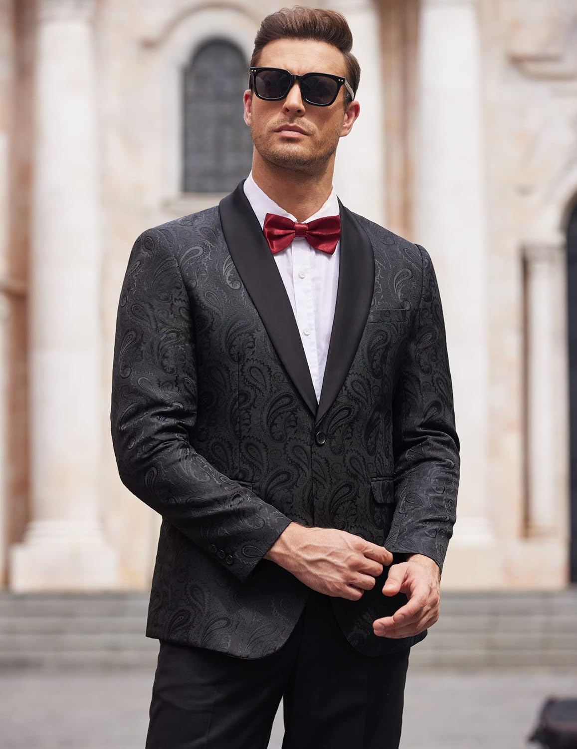 Thumbnail 1 de COOFANDY Mens Floral Tuxedo Jacket ⚡