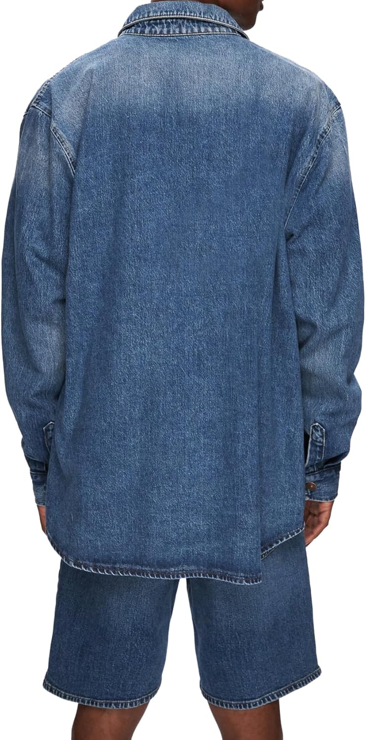 Detalle de LTB Steven – Chemise homme en denim durable, col boutonné, coupe droite
