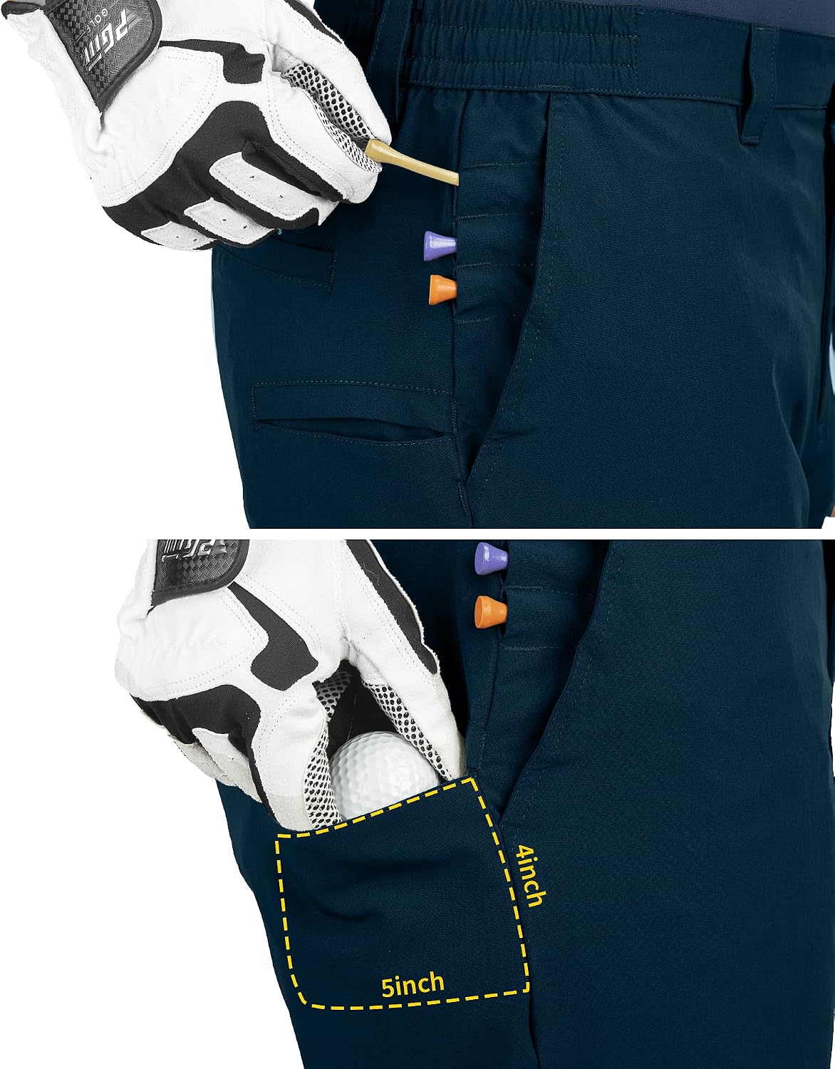 Thumbnail 1 de 33,000ft Men’s Golf Shorts 9" Dry Fit Stretch with UPF 50+ and 4 Pockets