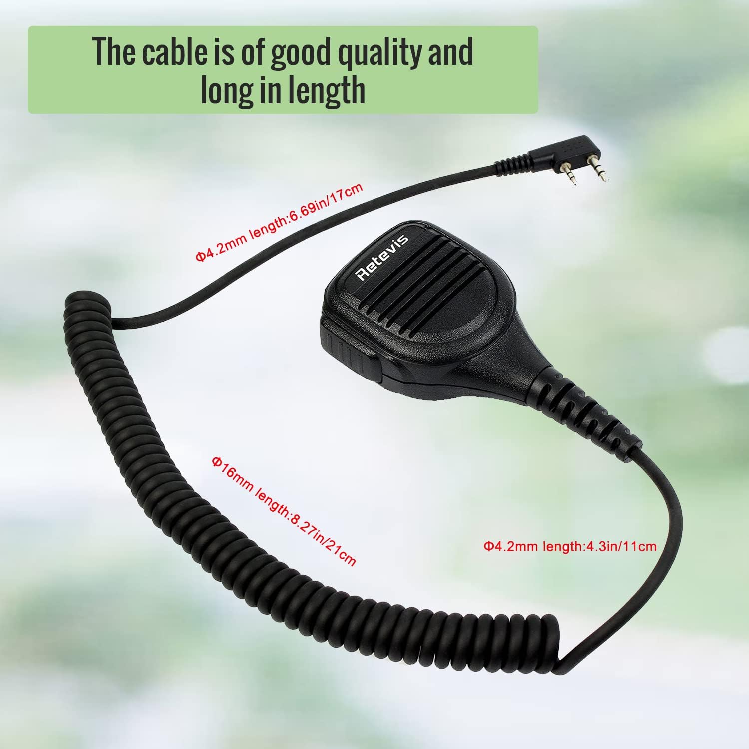 Detalle 2 de Retevis Talkie Walkie 2pin Micro haut‑parleur