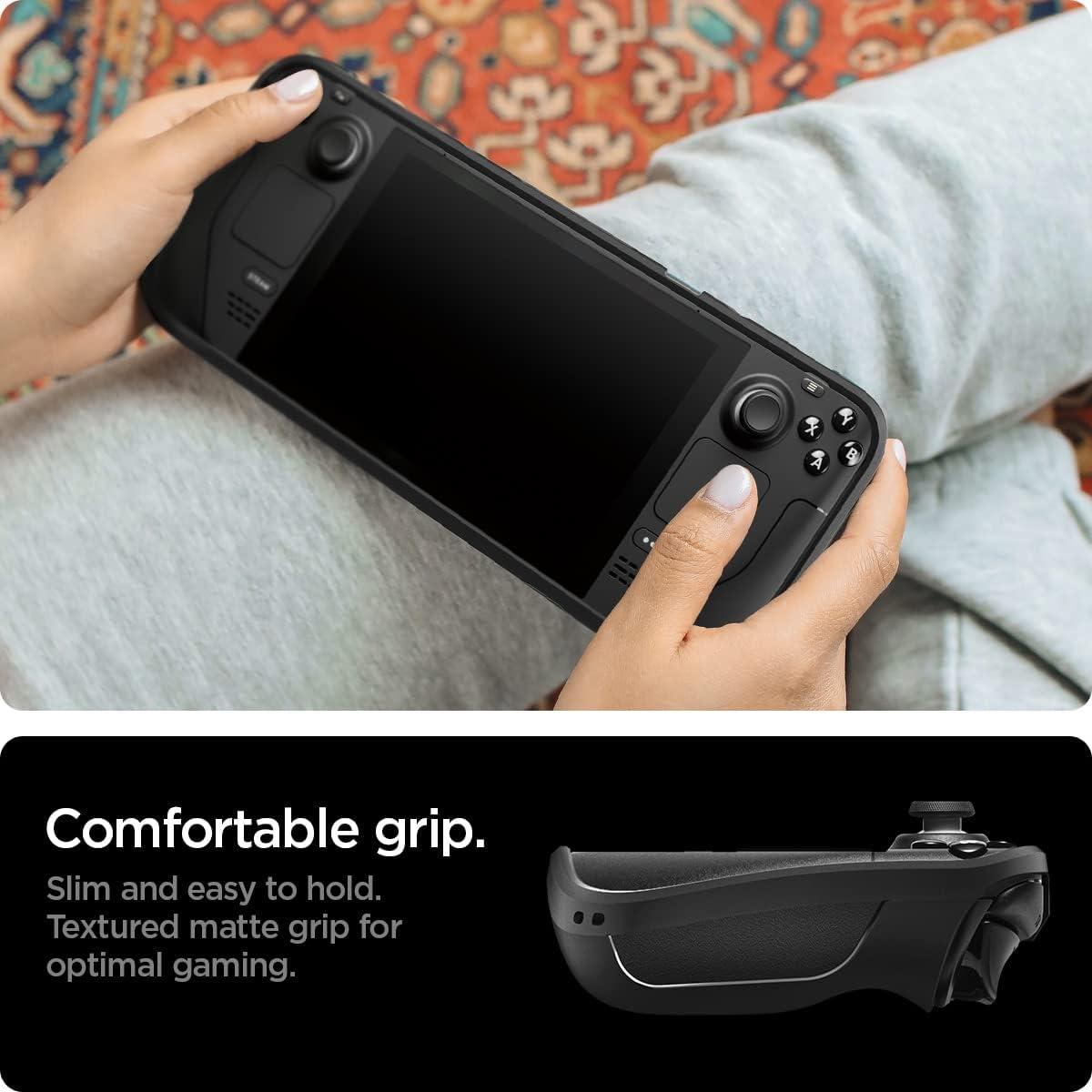 Thumbnail 3 de Spigen Cover Rugged Armor per Steam Deck LCD (2022) e Steam Deck OLED (2023) in TPU nero opaco