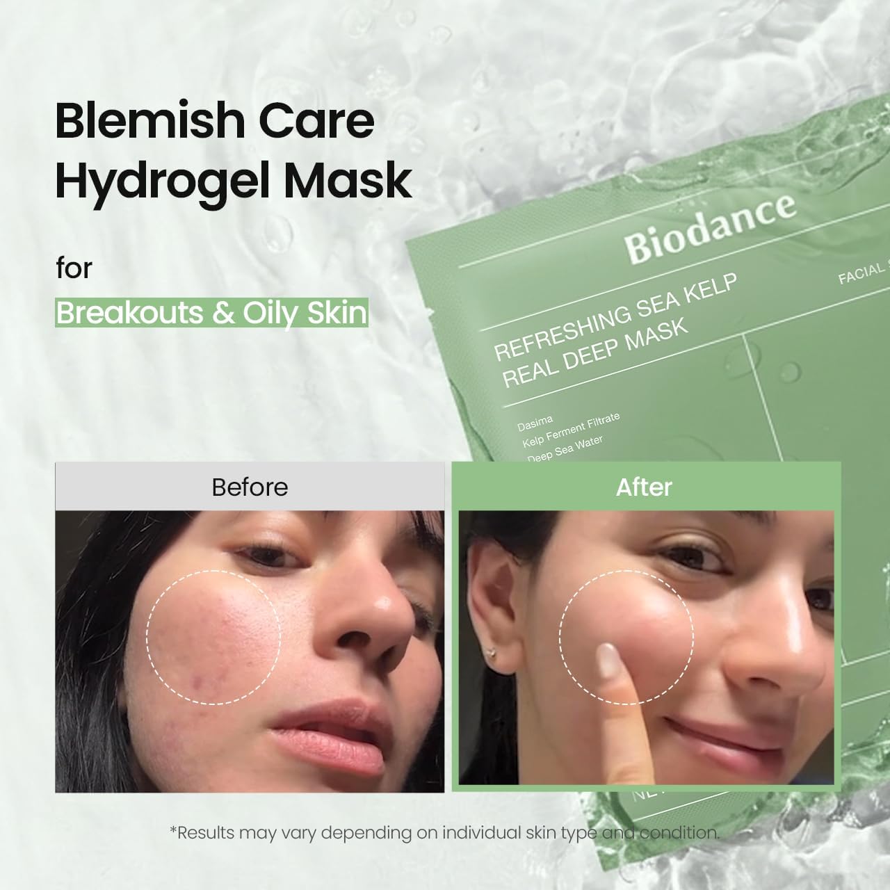 Thumbnail 2 de BIODANCE Refreshing Sea Kelp Real Deep Mask – Masque Hydrogel Calmant et Contrôle des Huiles