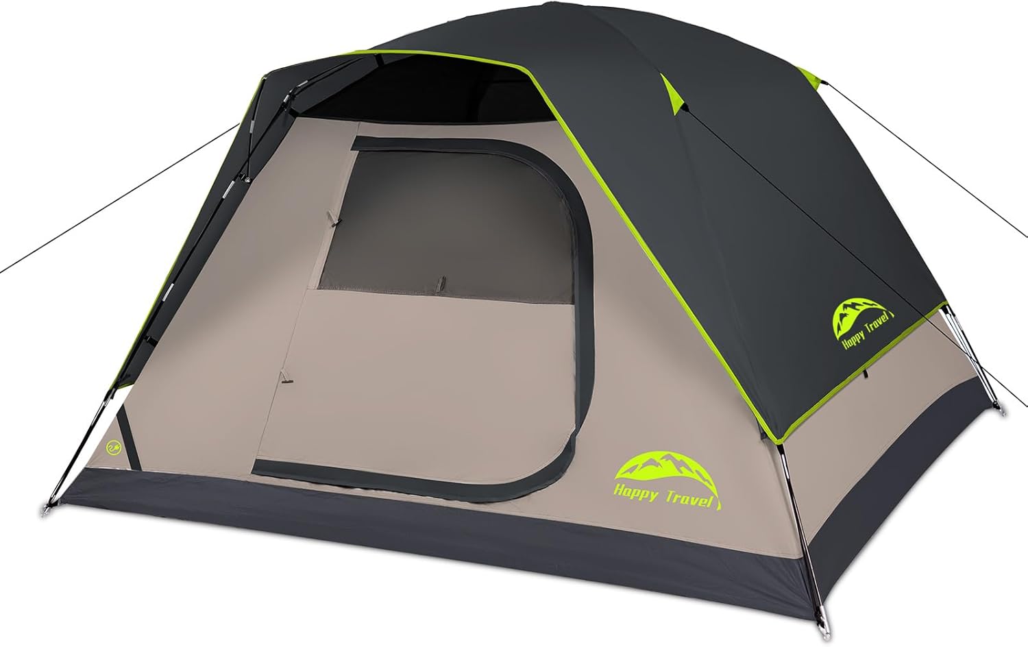 Detalle de Happy Travel 4–6 Person Camping Dome Tent with Rainfly, Mesh Windows & Fast Setup