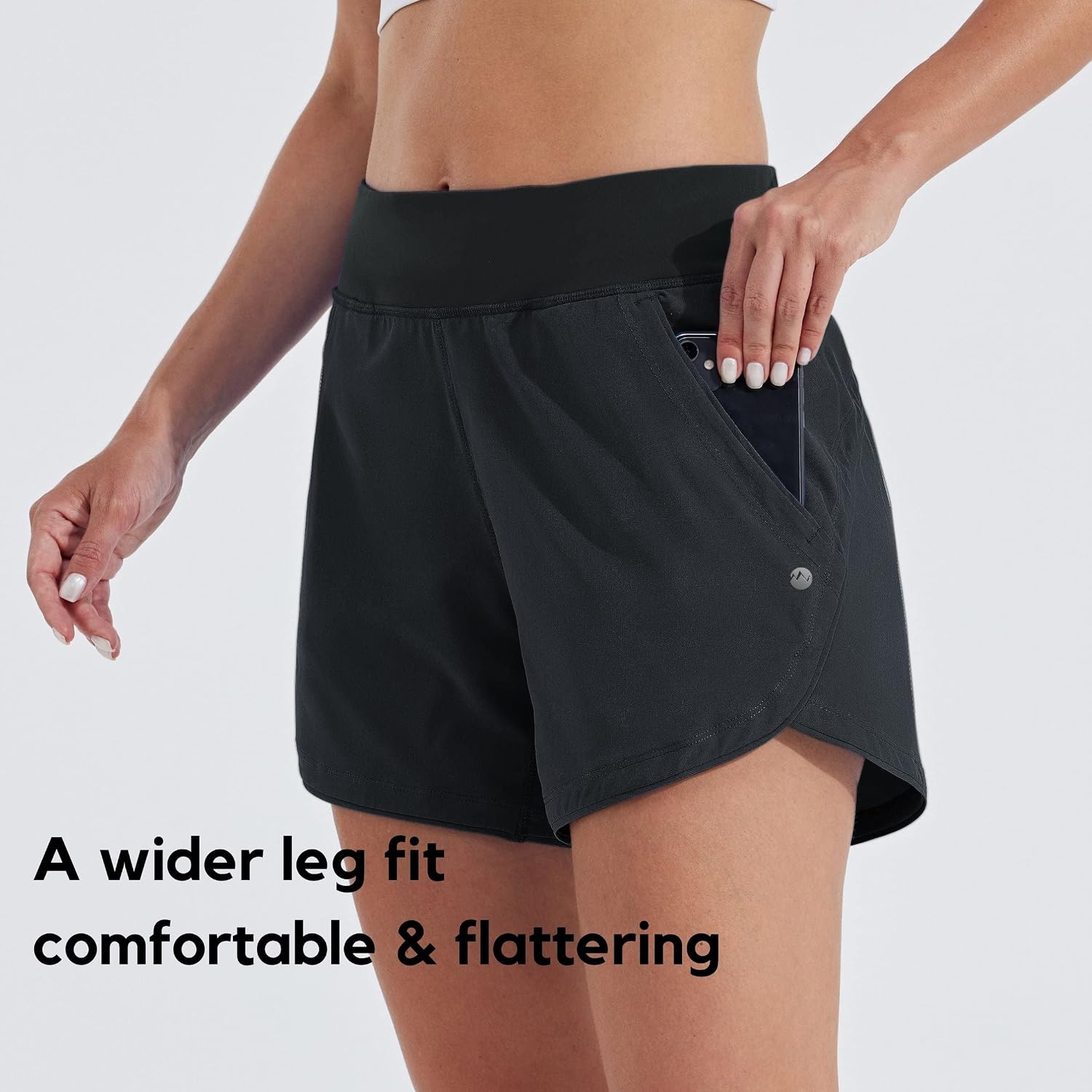 Detalle de WILLIT Damen 5" Badeshorts Boardshorts UPF50+ Hochtaillierte Badehose mit Schnell-Trocknung