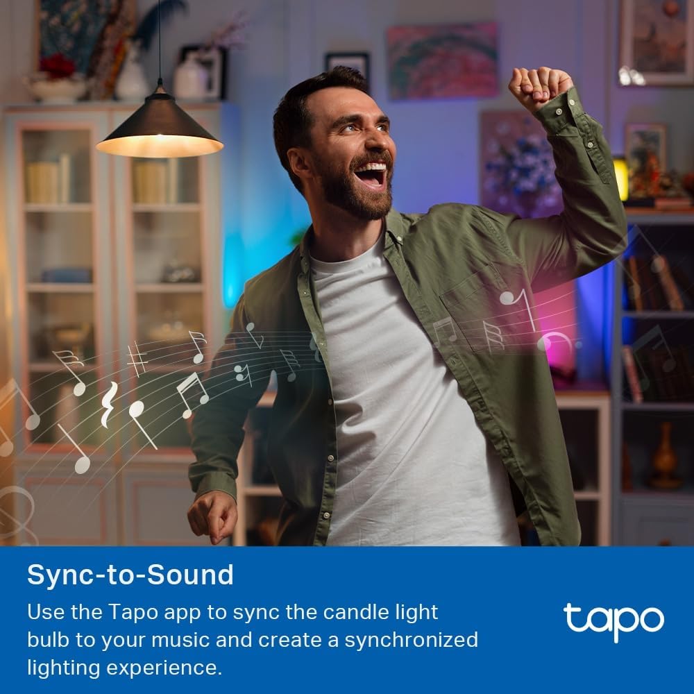 Detalle de Tapo L430P E14 Smart Bulb: Colourful, tunable and smart lighting without a hub