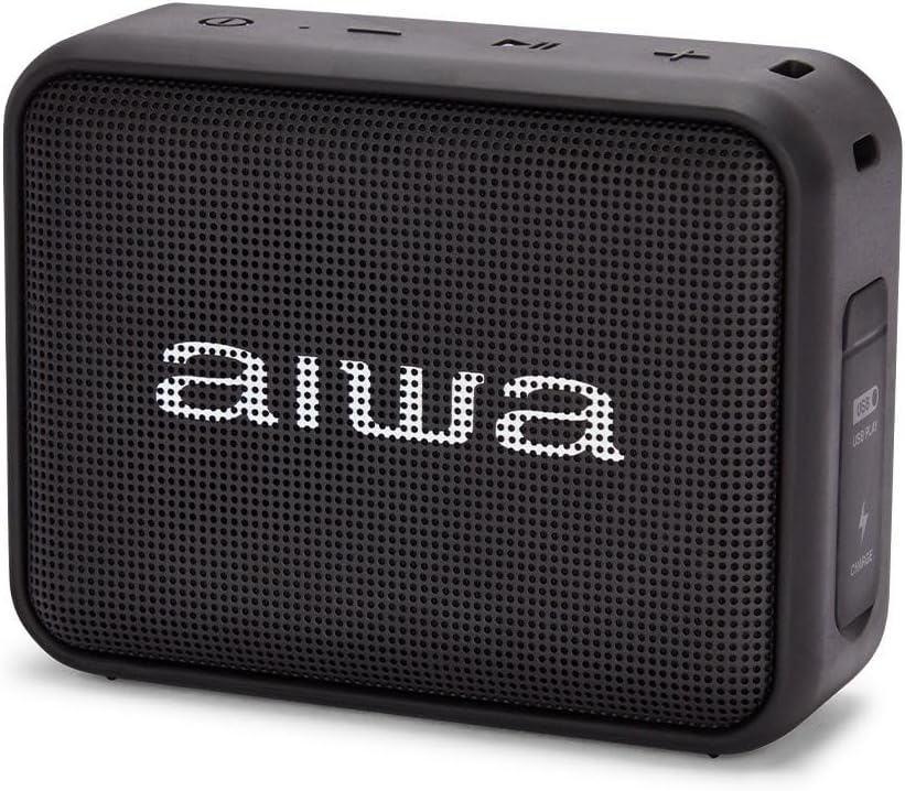 Detalle 2 de AIWA BS-200BK: Tragbarer Bluetooth-Lautsprecher mit True Wireless Stereo, wasserdicht, Schwarz