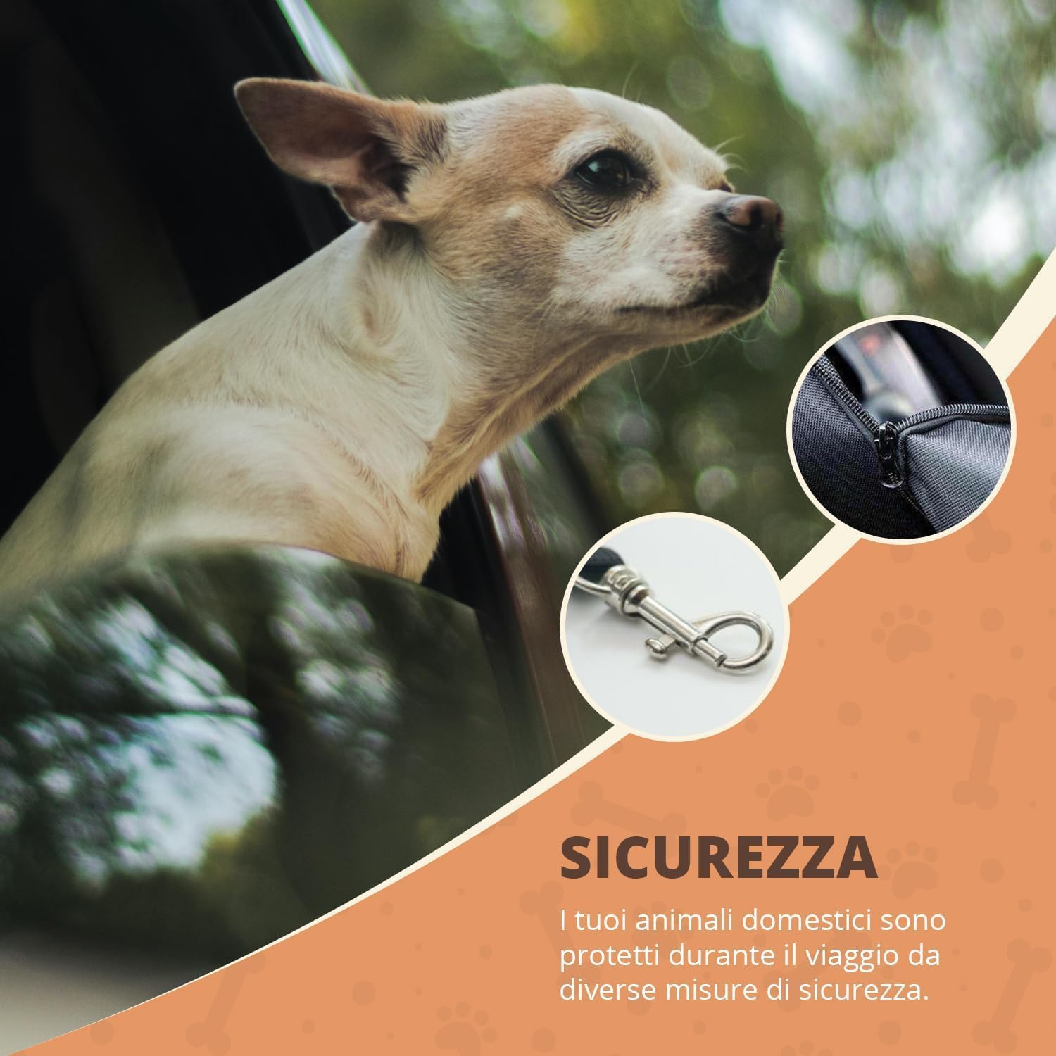 Thumbnail 5 de Recalma Coprisedile Auto per Cani 100% Impermeabile: antiscivolo e antigraffio, con guinzagli inclusi