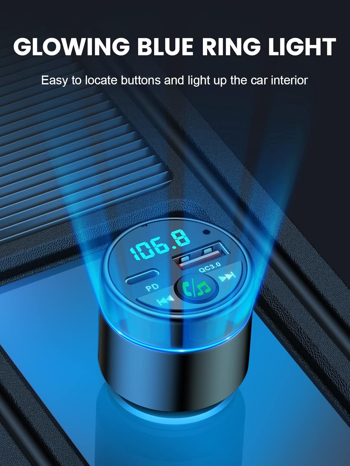 Detalle 2 de Bluetooth Car Adapter 5.3 30W charger
