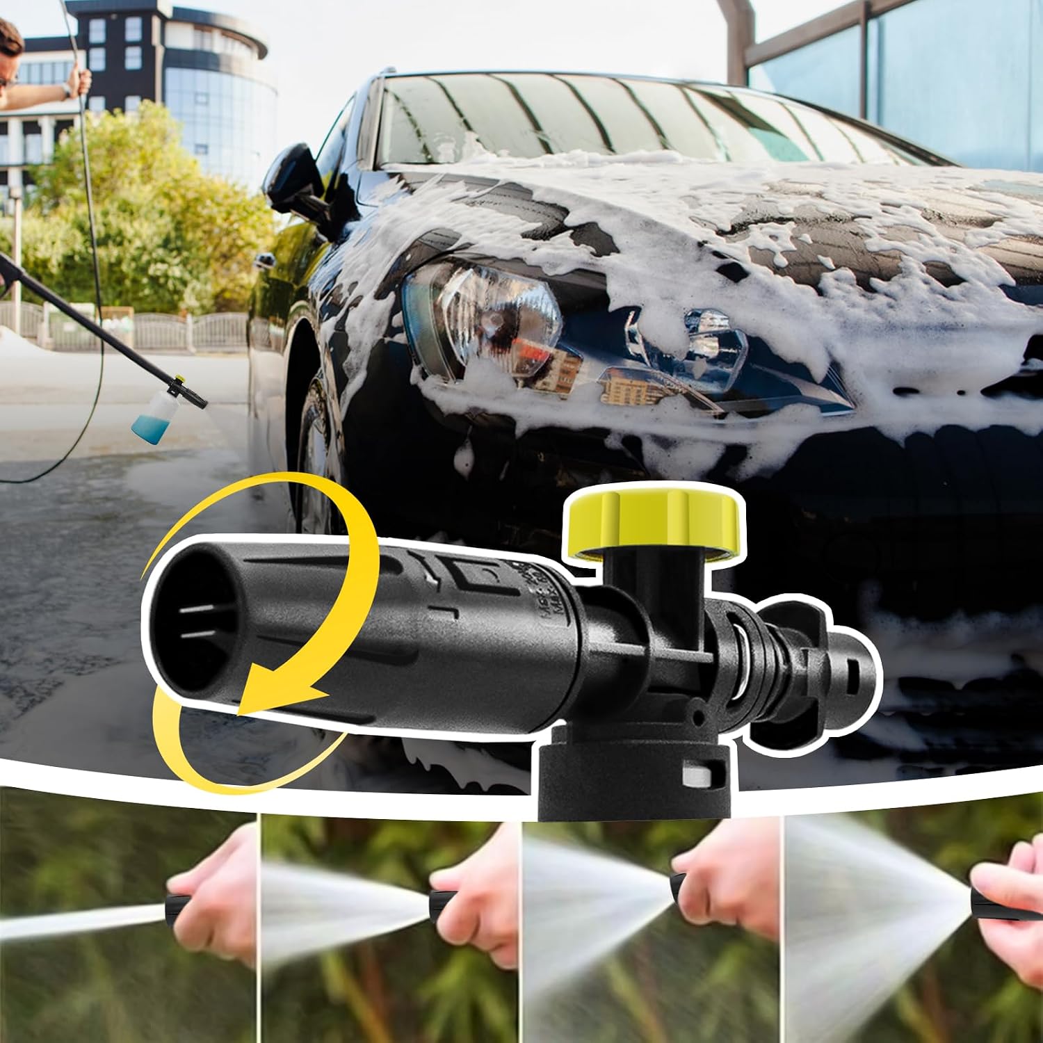 Detalle de OHAYORI Snow Foam Lance 750ml Foam Cannon for Karcher K-Series – Adjustable Nozzle