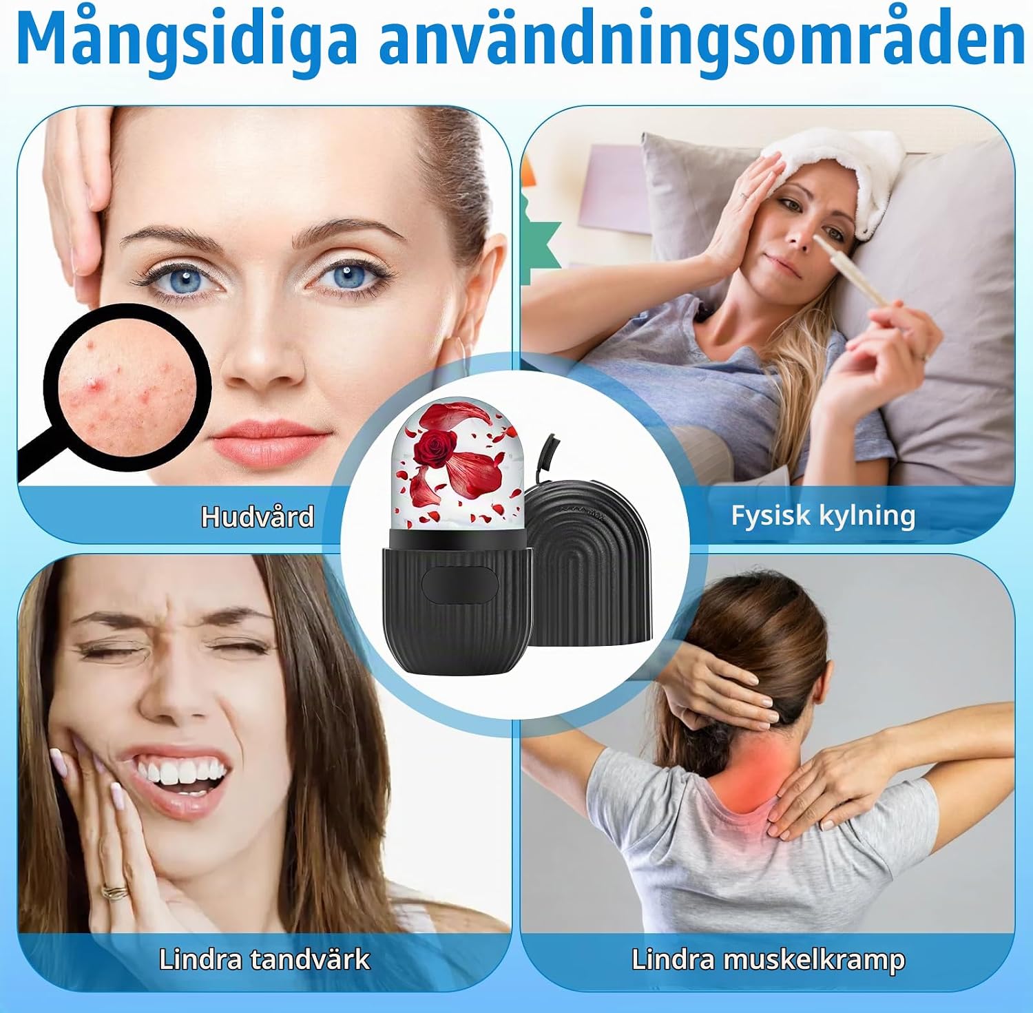 Thumbnail 6 de Isrulle för ansiktet i silikon – återanvändbar, svart, 90 g