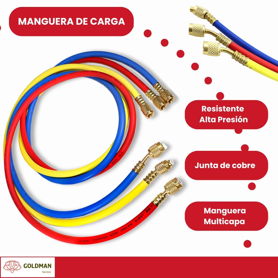 Thumbnail 2 de GOLDMAN SERVICE Kit Manómetro Aire Acondicionado 60
