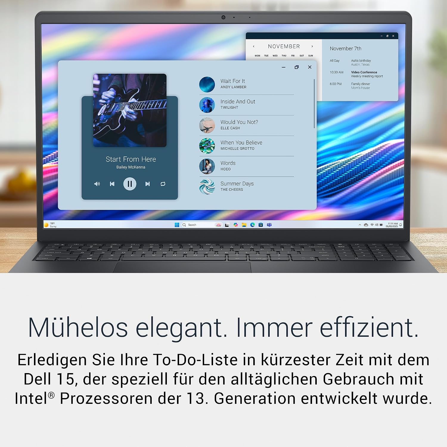 Thumbnail 2 de Dell 15 Laptop DC15250 – 15,6" FHD 120 Hz, i5-1334U, 16 GB RAM, 512 GB SSD, Windows 11 Home