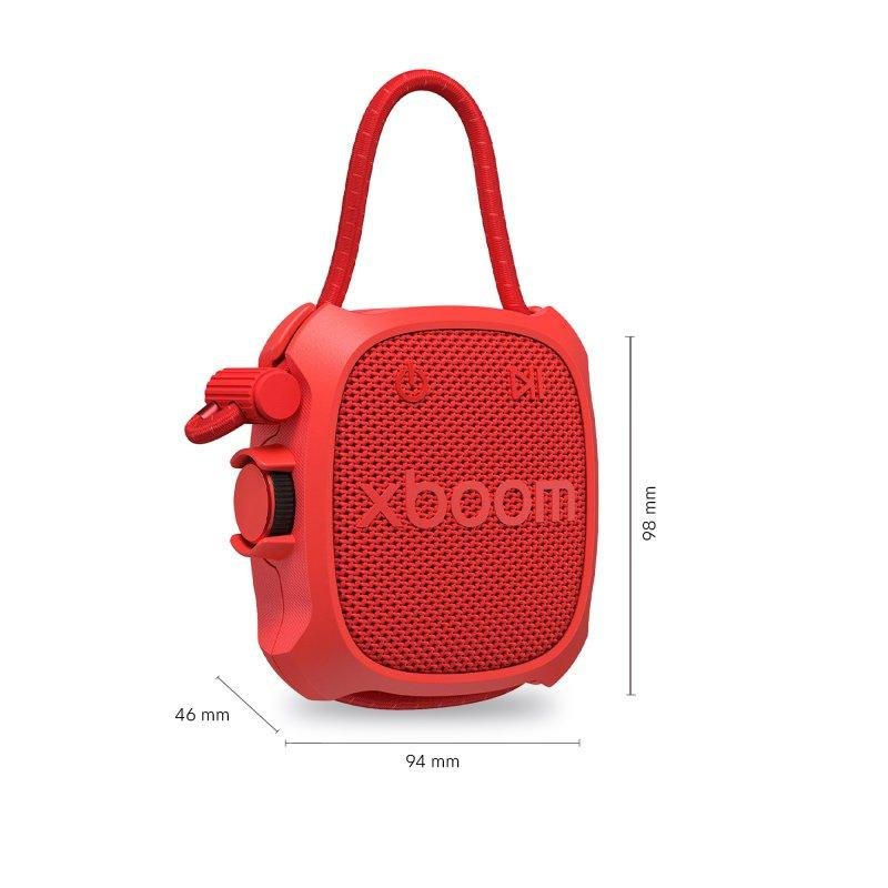 Detalle 2 de LG Xboom Rock: altavoz portátil Bluetooth 6 W IP67 en rojo