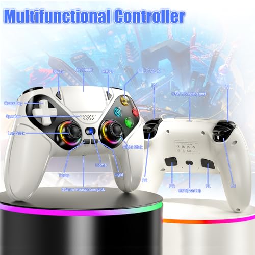 Thumbnail 6 de Gamrombo RGB Wireless Controller für PS5/PC/iOS/Android – Bluetooth Gamepad mit Back Paddles, Touchpad und RGB