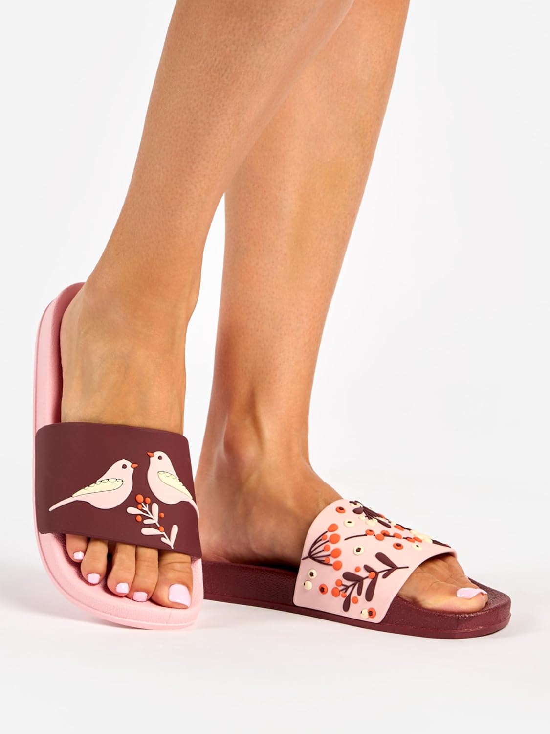 Detalle de Dedoles Badeschuhe & Hausschuhe Damen, Herren & Kinder – lustige Designs für Strand, Zuhause und Schule