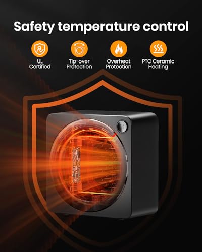 Thumbnail 5 de Gaiatop Portable Electric Heater (500W) – Compact, Quiet Desk Space Heater