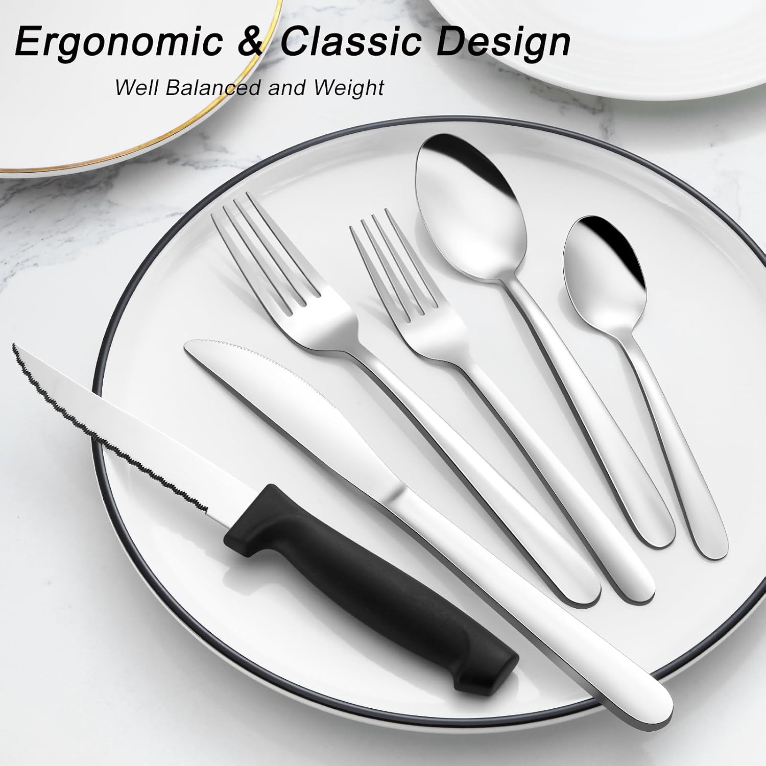 Detalle de Pleafind 72-Piece Flatware Set