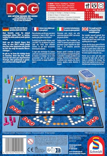 Detalle 2 de Schmidt Spiele 49201 Dog – Den letzten beißen die Hunde: Familienspiel für 2–6 Spieler