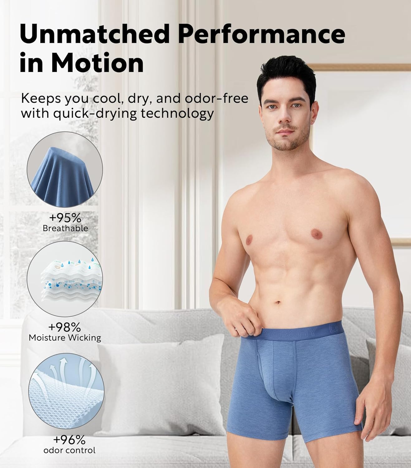 Thumbnail 2 de DAVID ARCHY Boxer Briefs Breathable 🩲