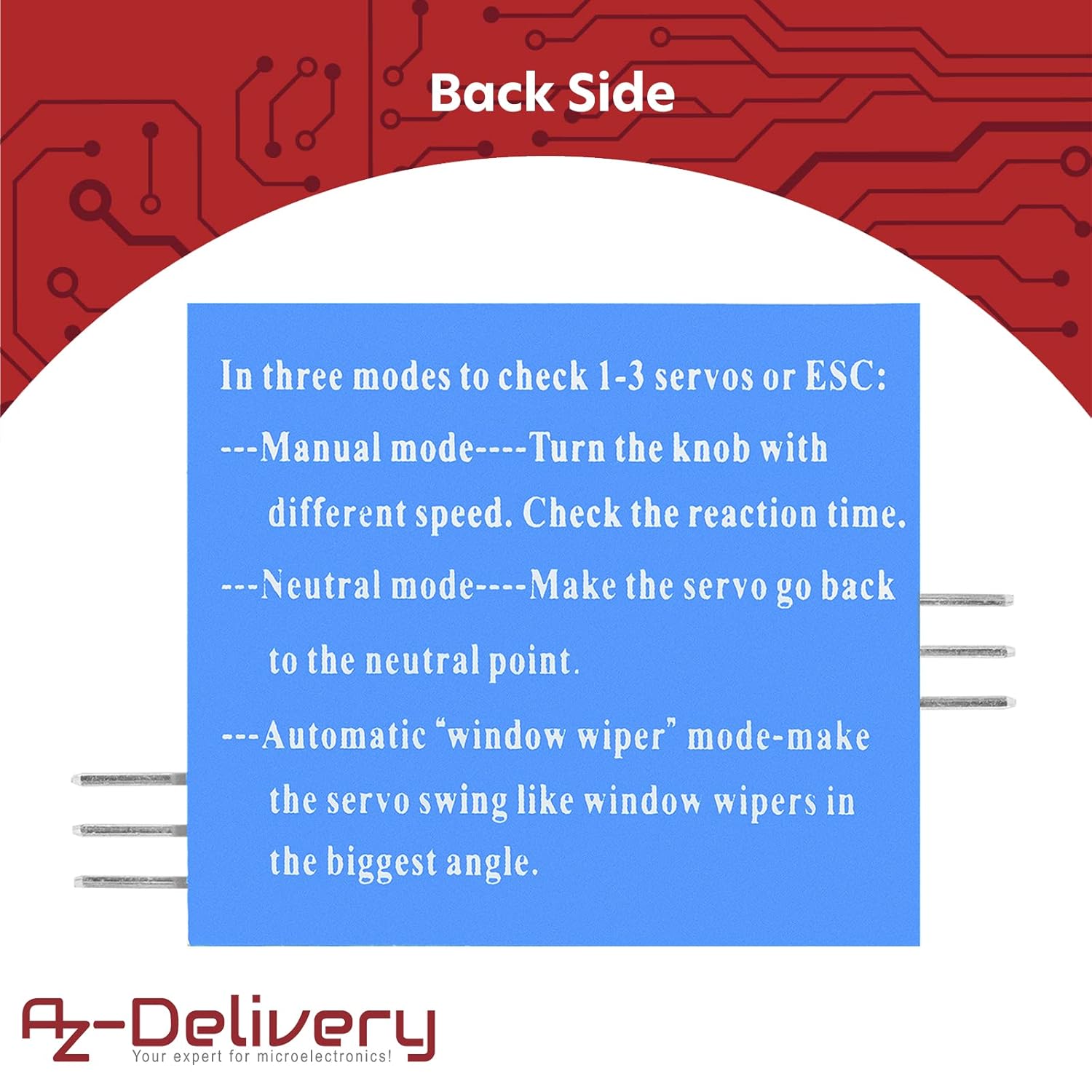Thumbnail 3 de AZDelivery 3x Multi Servo Tester 3CH: controllo velocità/corrente per servi e setup ESC (con e-book)