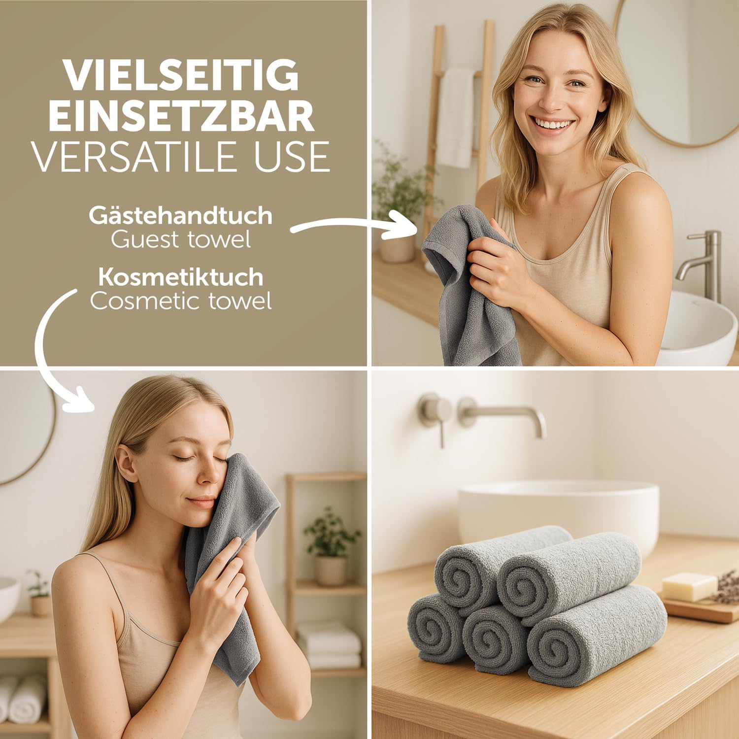 Detalle 2 de Blumtal Gästehandtücher Set 24 teilig