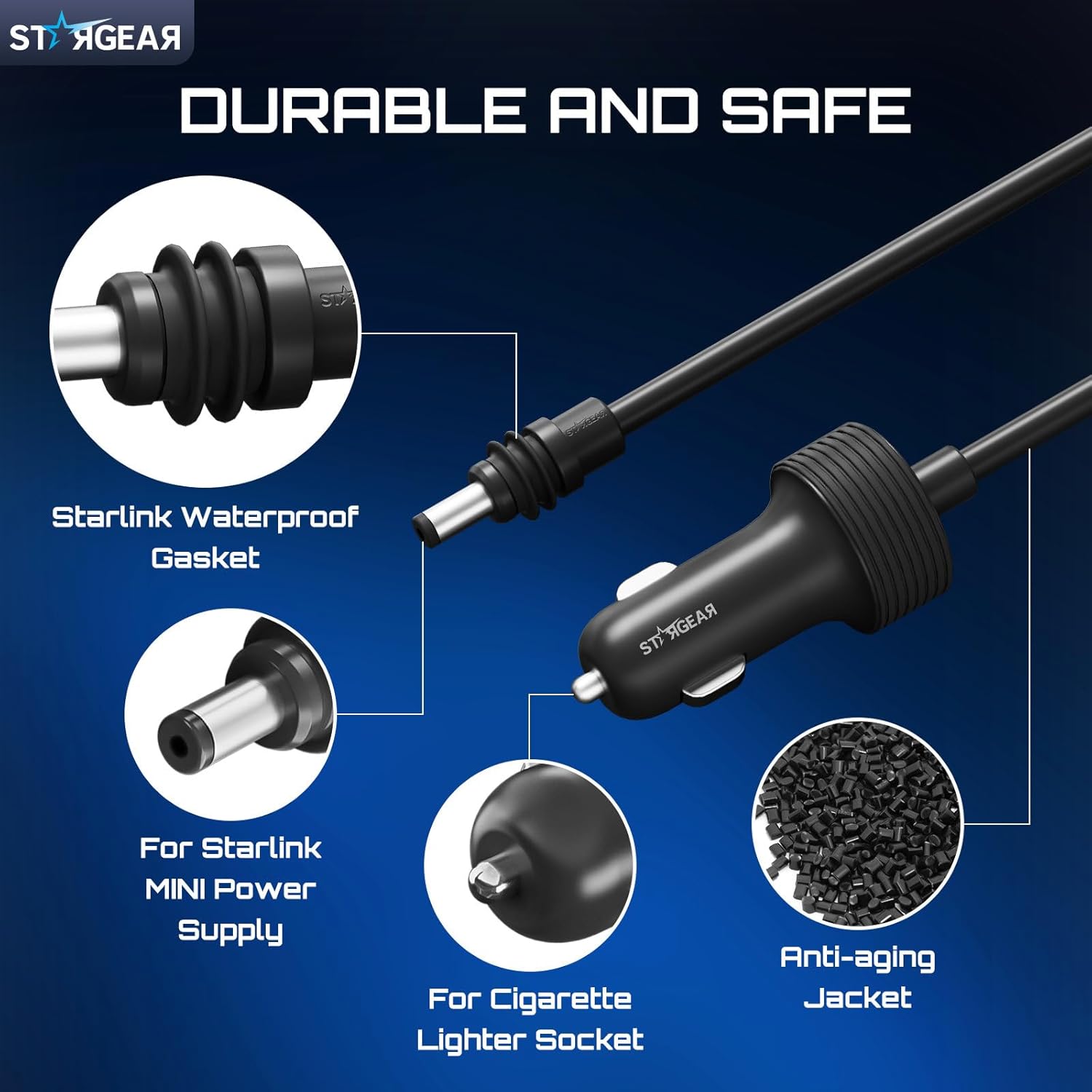 Thumbnail 4 de Stargear Starlink Mini 3M 12V Power Cable