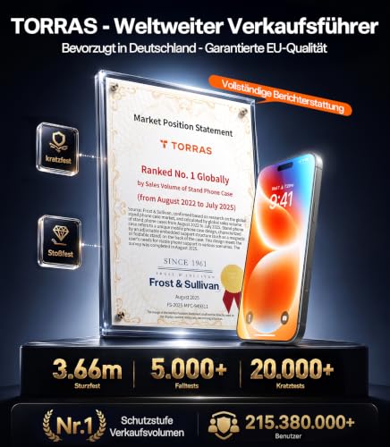Thumbnail 1 de TORRAS Schutzglas für iPhone 18 Pro Max – Panzerglas 9H+ (2 Stück)