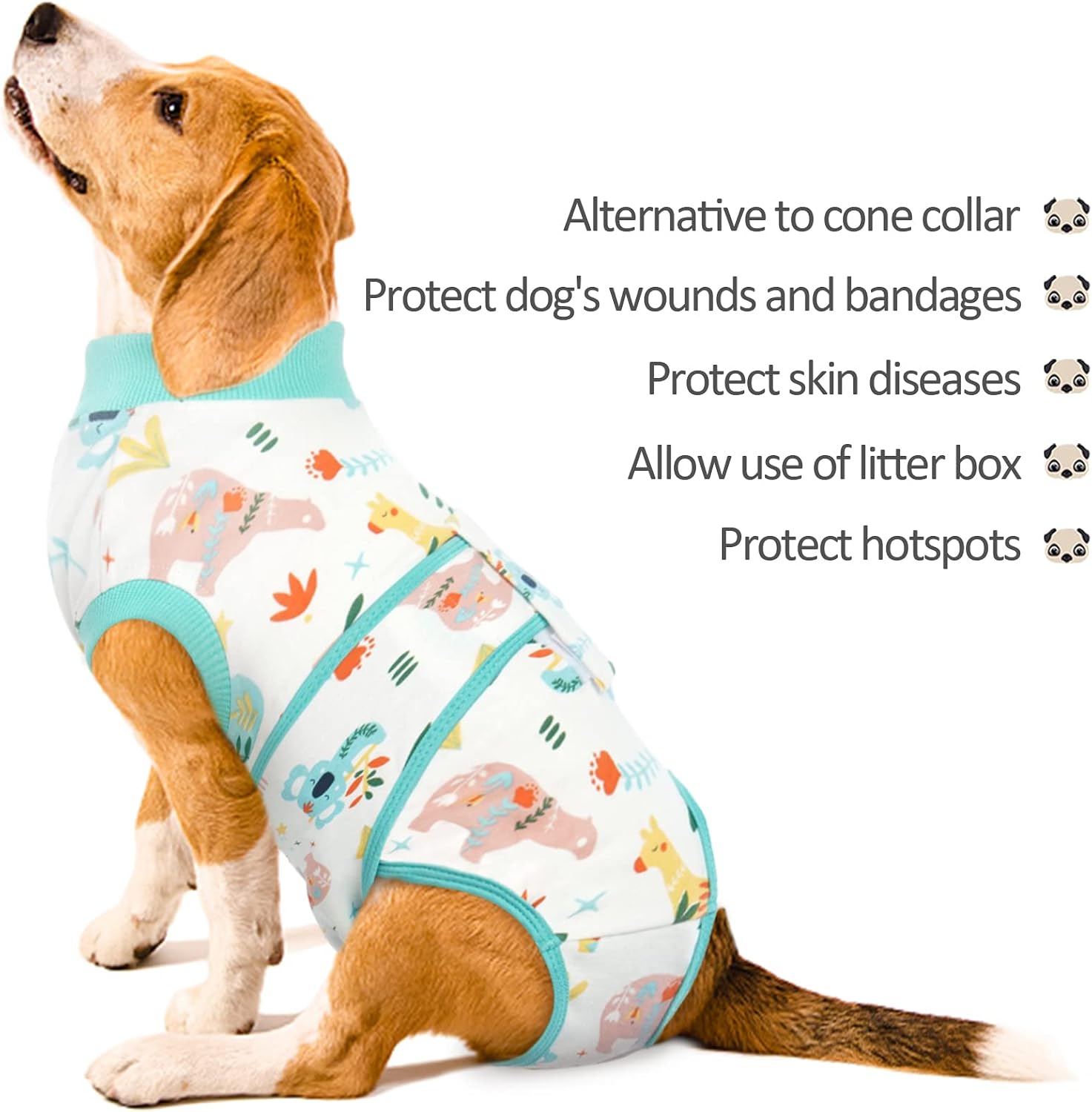 Thumbnail 6 de Kuoser chirurgischer Genesungsanzug für Hunde und Katzen – postoperatives Erholungshemd als Alternative zum Kegel