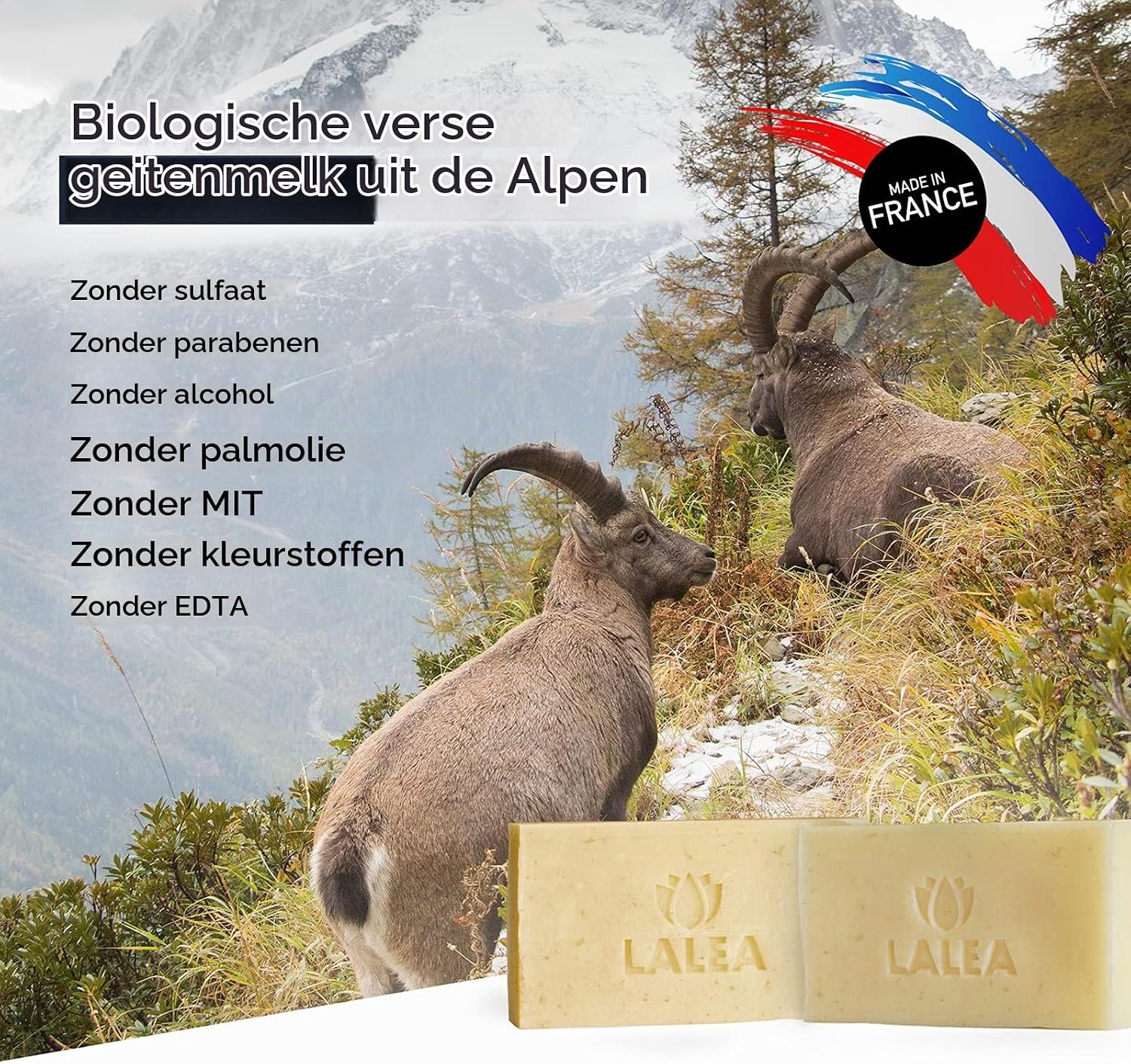 Thumbnail 2 de LALEA geitenmelkzeep 2 x 100 g, handgemaakt in Frankrijk en MIT-vrij