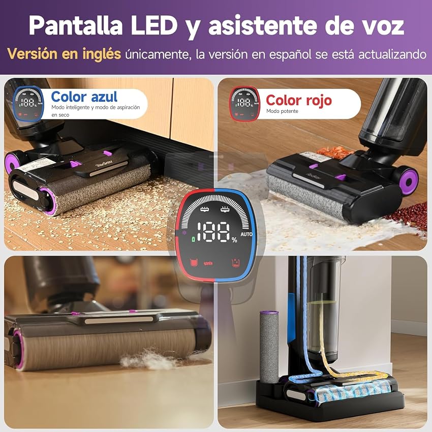 Detalle 2 de Redkey W15 Aspirador Vertical 3 en 1 con Fregona y Agua 🚀