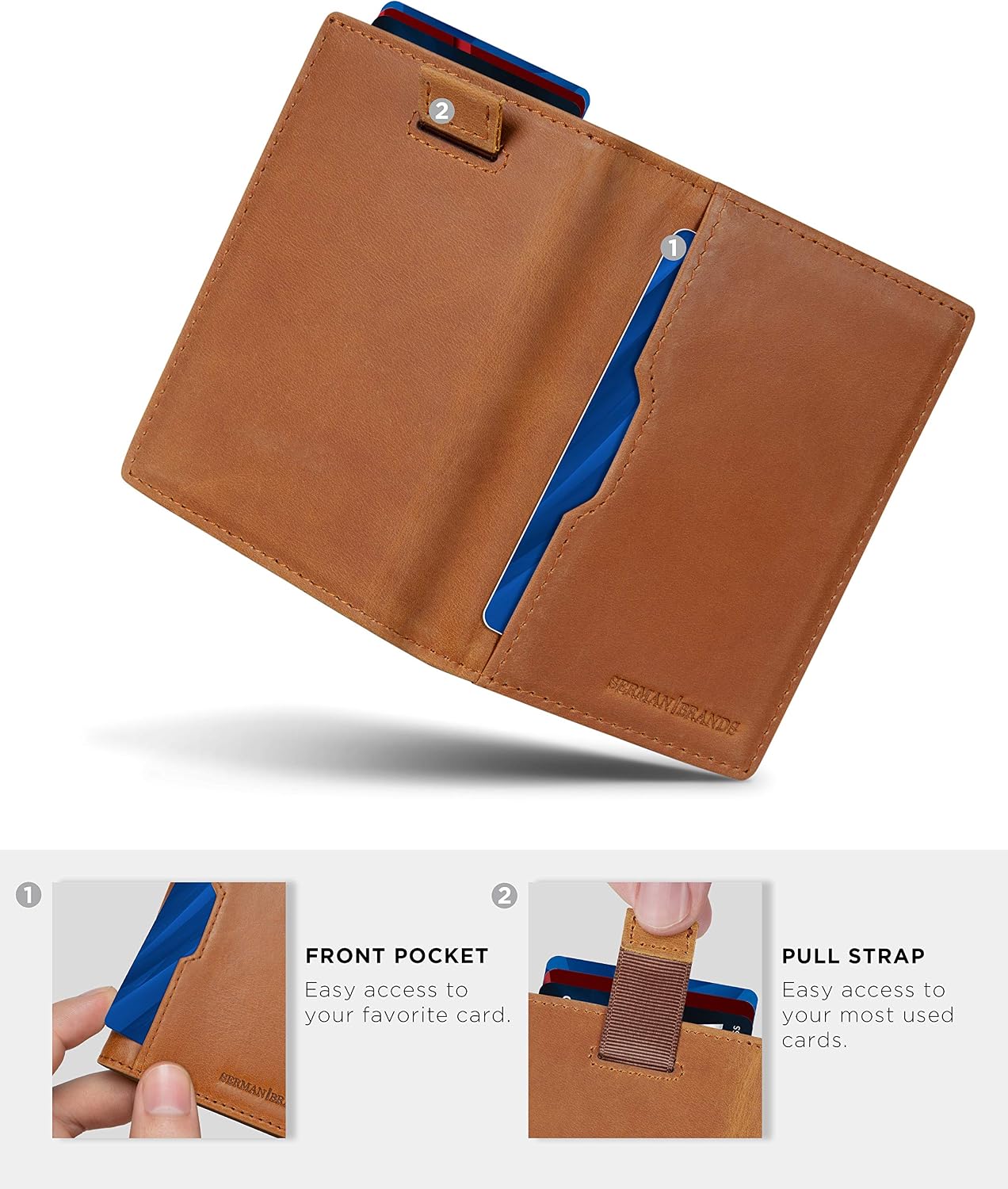 Detalle 1 de SERMAN BRANDS Men's Leather Wallet