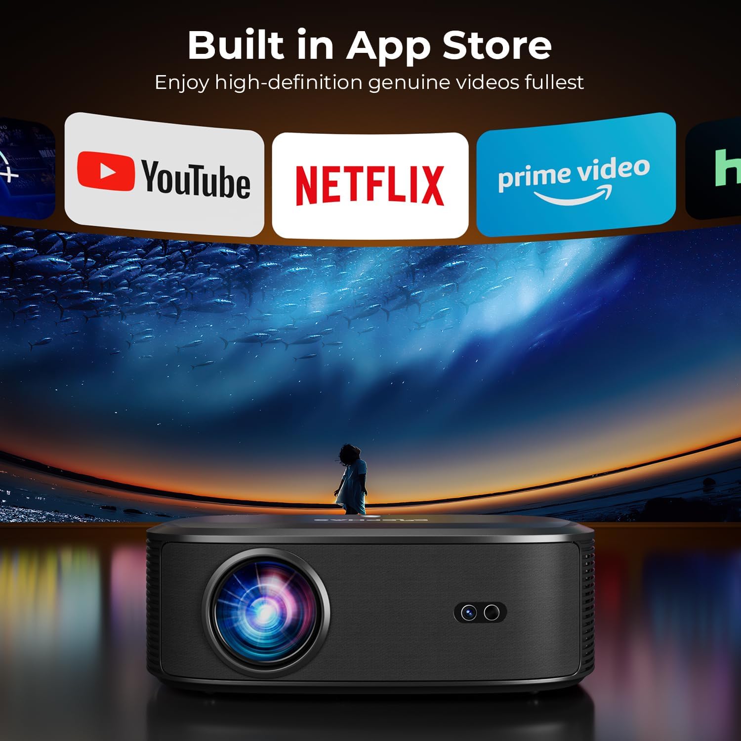 Thumbnail 1 de ELEPHAS 4K Outdoor Smart Projector with Wi‑Fi 📽