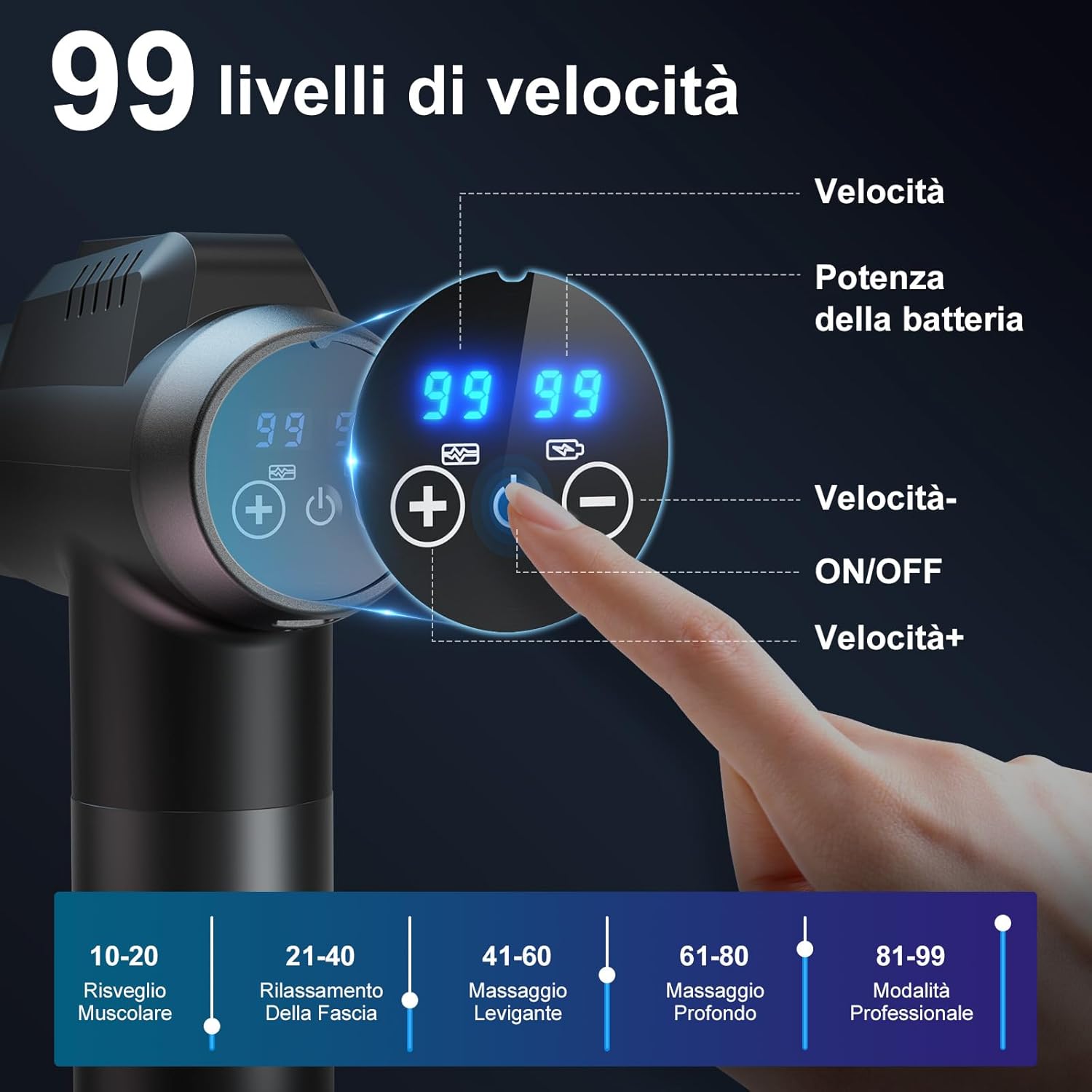 Thumbnail 1 de Pistola Massaggio Muscolare Professionale 99 velocità