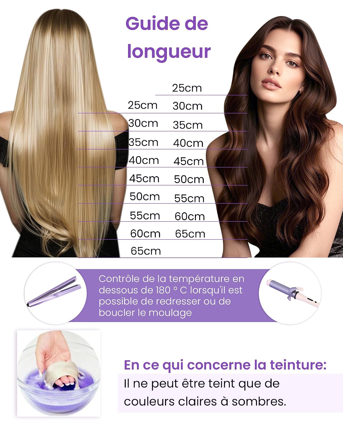 Thumbnail 5 de LaaVoo Tape-in Echthaar Extensions 45 cm Schwarz – 20 Stück, 50 g