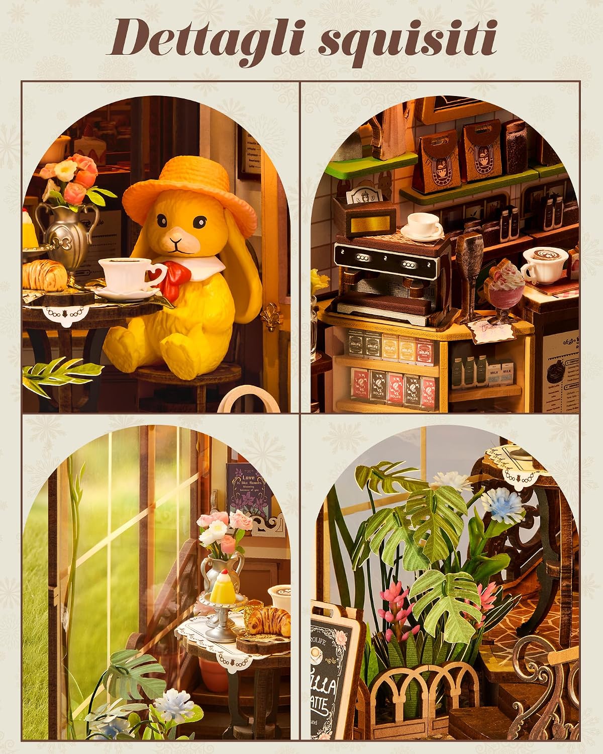 Thumbnail 3 de Rolife Book Nook Rabbit’s Coffee 171 pezzi