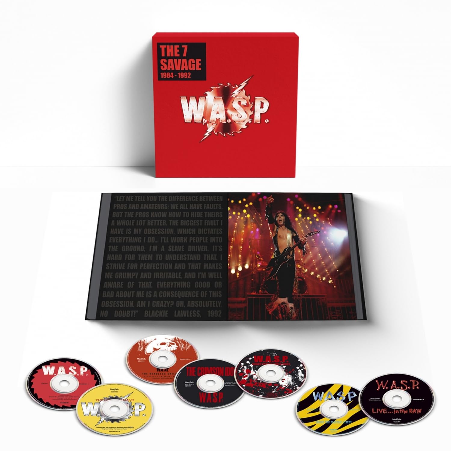 Detalle de W.A.S.P. 7 Savage: 1984–1992 7-CD Box Set with 60-Page Hardback Book