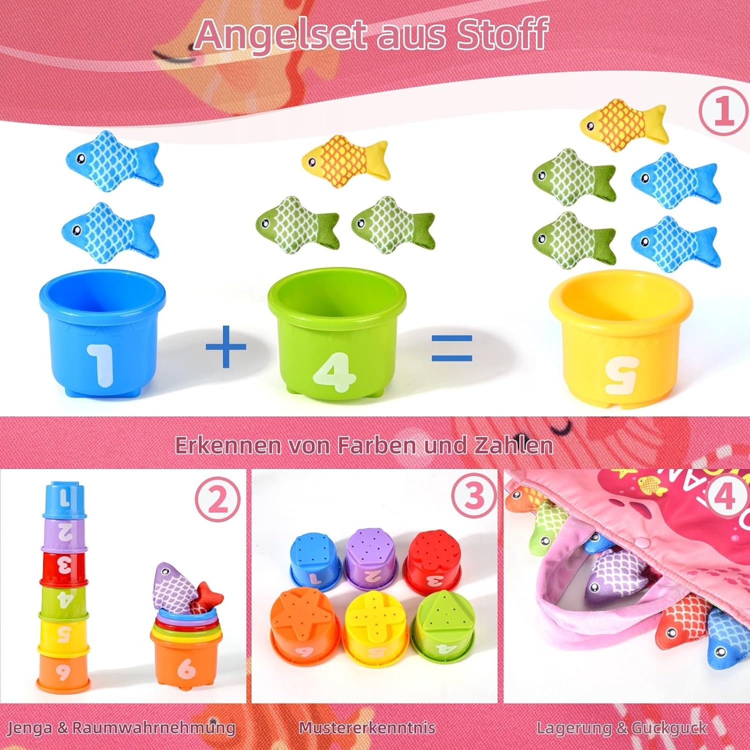 Detalle 2 de Tokiyis Baby Angelspiel ab 12 Monaten, rosa