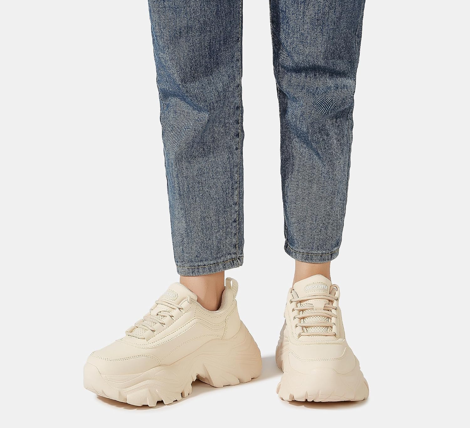Thumbnail 1 de LUCKY STEP Chunky Turnschuhe für Damen – Plateau-Sneaker mit Memory-Schaum-Einlage