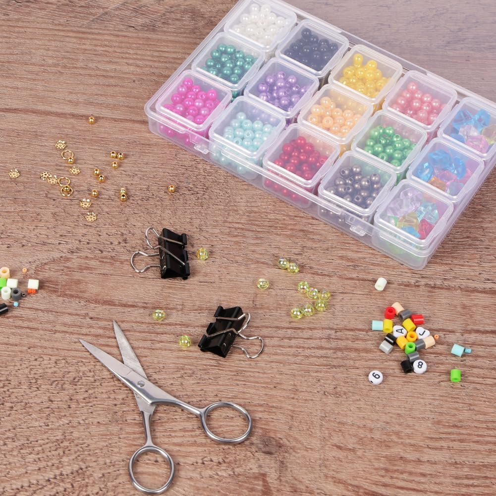 Detalle de AUAUY 5891516 opbergdozenset met 2 dozen en 30 transparante potjes
