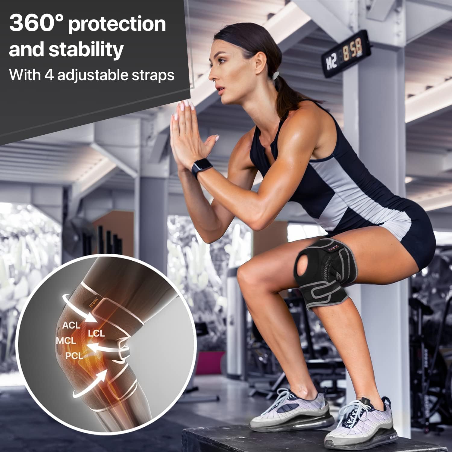 Thumbnail 4 de DR. BRACE ELITE Knee Brace with Side Stabilizers & Patella Gel Pads (XX-Large, Mercury)